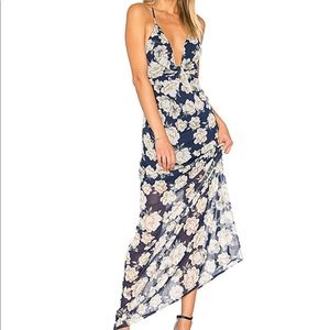 Heike Deep V Maxi Dress